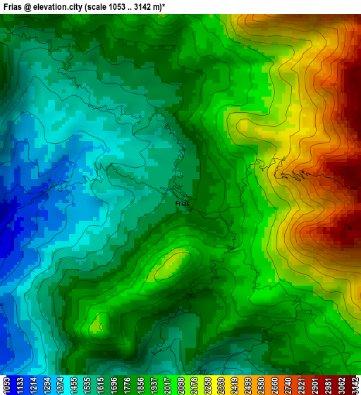 Frias elevation map
