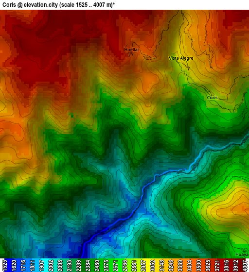 Coris elevation map