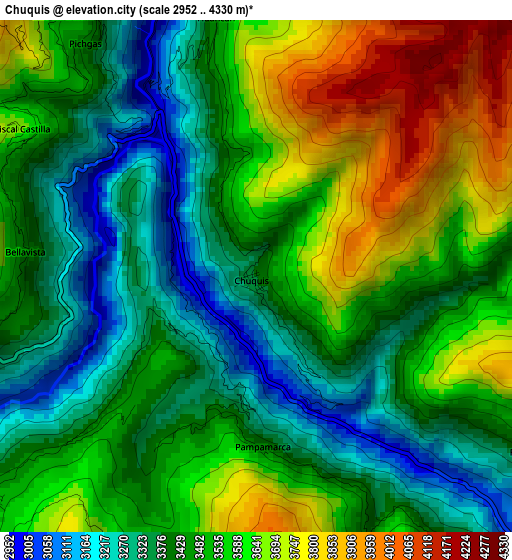 Chuquis elevation map