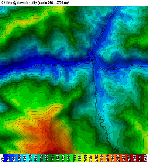 Chilete elevation map