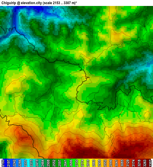 Chiguirip elevation map