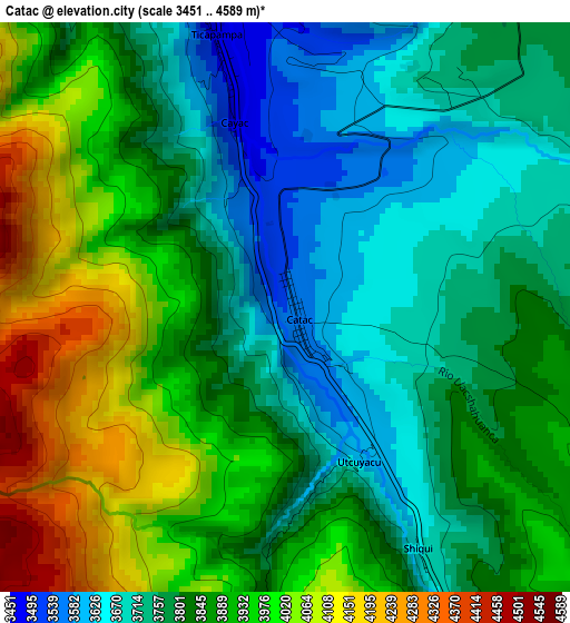 Catac elevation map