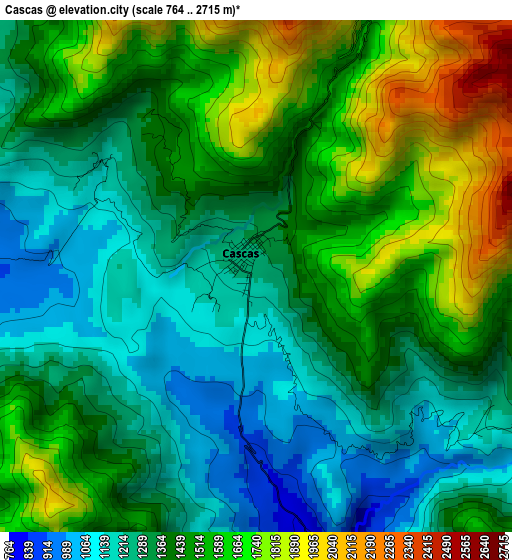 Cascas elevation map