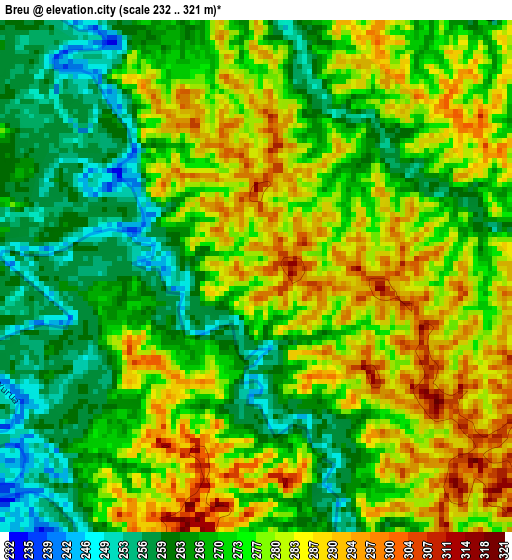 Breu elevation map