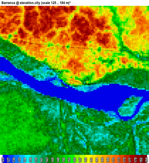 Barranca elevation map