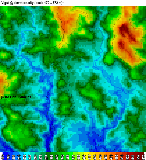 Viguí elevation map