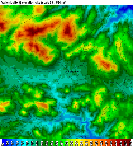Vallerriquito elevation map