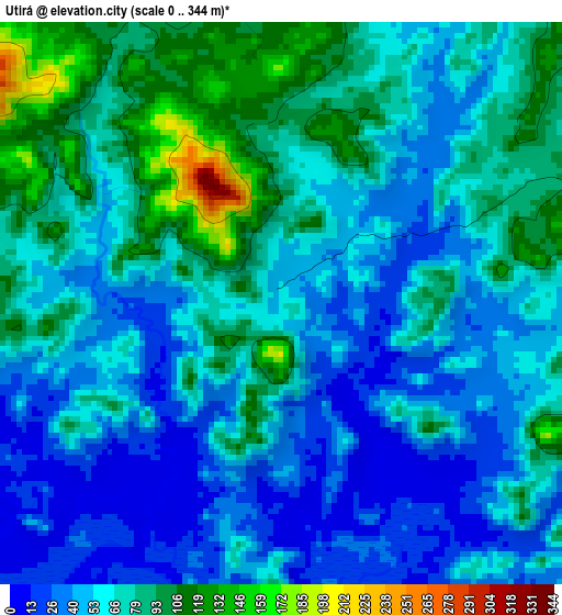 Utirá elevation map