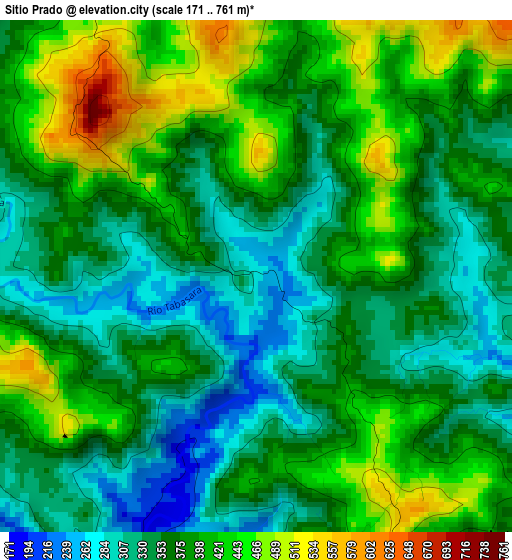 Sitio Prado elevation map