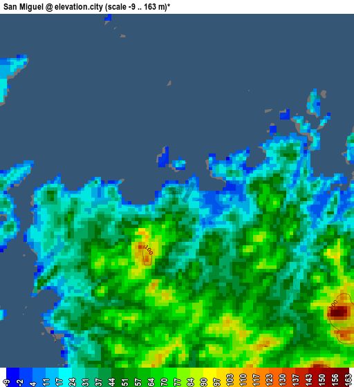 San Miguel elevation map
