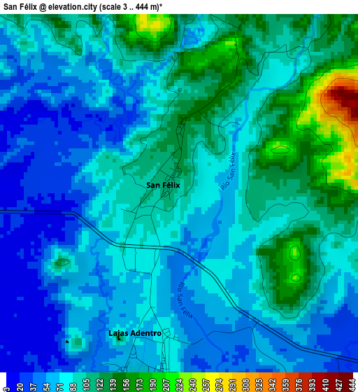 San Félix elevation map