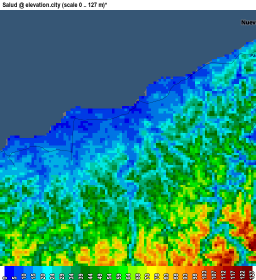 Salud elevation map