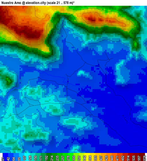 Nuestro Amo elevation map