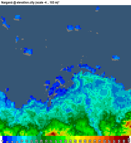 Narganá elevation map