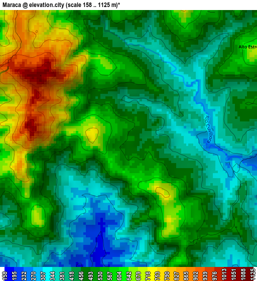 Maraca elevation map