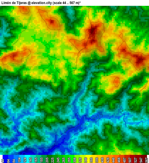 Limón de Tijeras elevation map