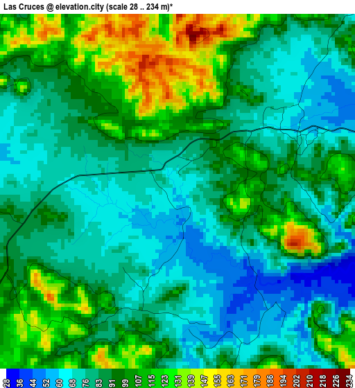 Las Cruces elevation map