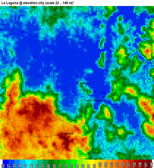 La Laguna elevation map