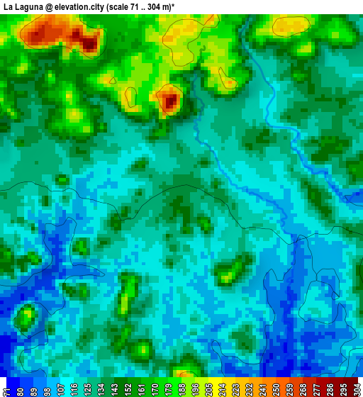 La Laguna elevation map