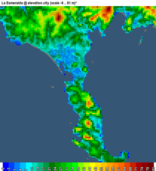 La Esmeralda elevation map