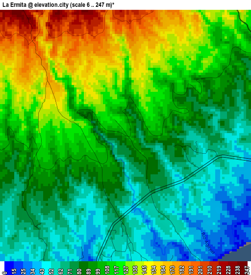 La Ermita elevation map