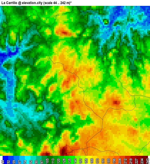 La Carrillo elevation map