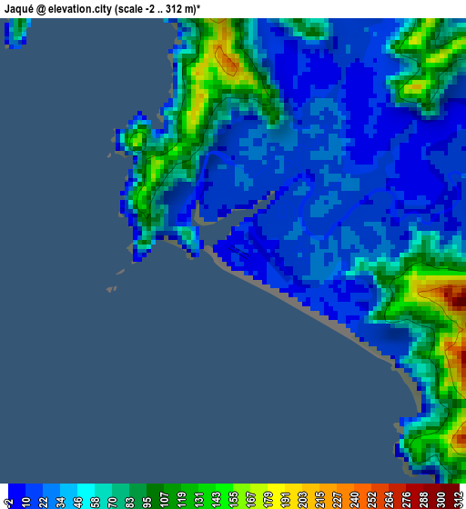 Jaqué elevation map