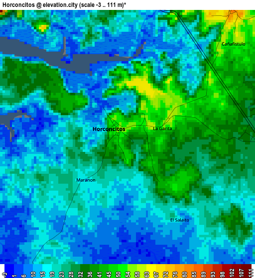 Horconcitos elevation map