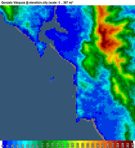 Gonzalo Vásquez elevation map