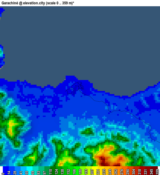 Garachiné elevation map