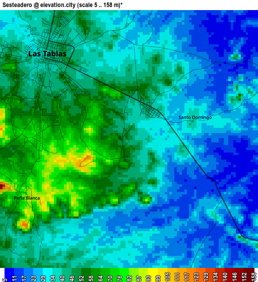 Sesteadero elevation map