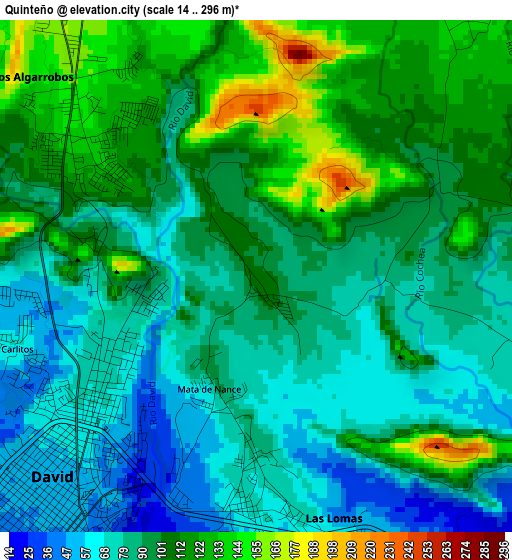 Quinteño elevation map