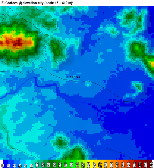 El Cortezo elevation map