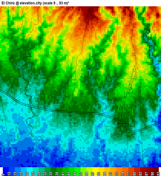 El Chirú elevation map