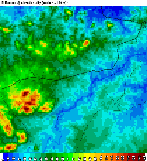 El Barrero elevation map