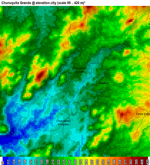 Churuquita Grande elevation map