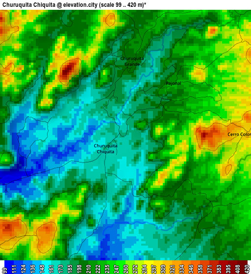 Churuquita Chiquita elevation map