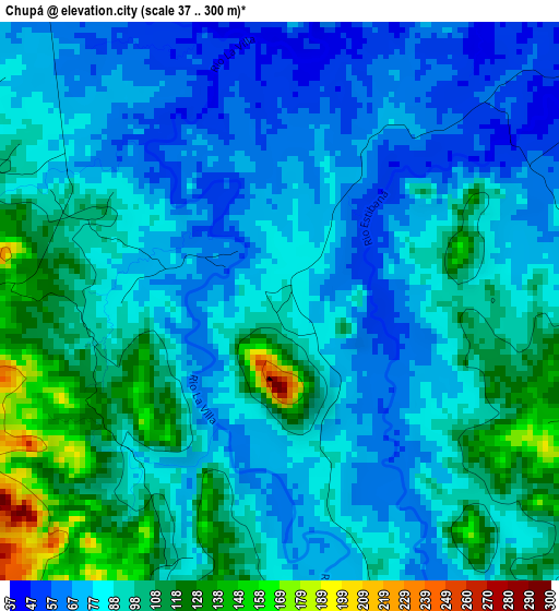 Chupá elevation map