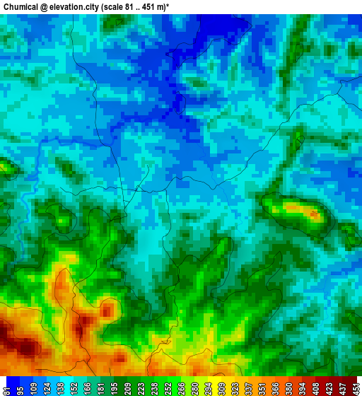 Chumical elevation map