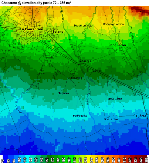 Chacarero elevation map