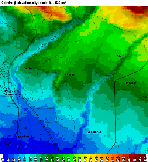 Celmira elevation map