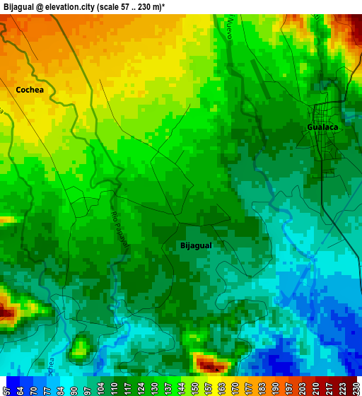 Bijagual elevation map