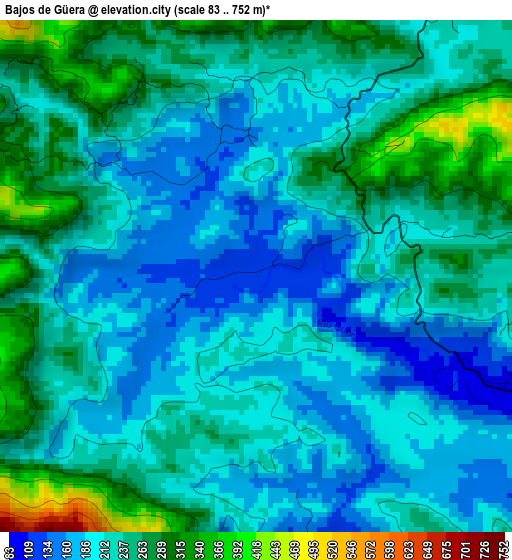Bajos de Güera elevation map