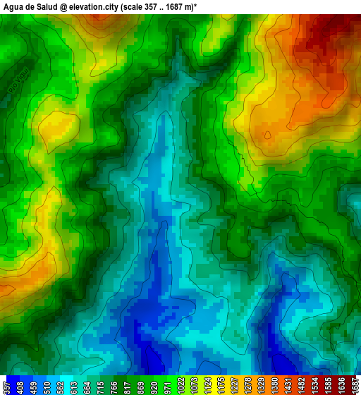 Agua de Salud elevation map