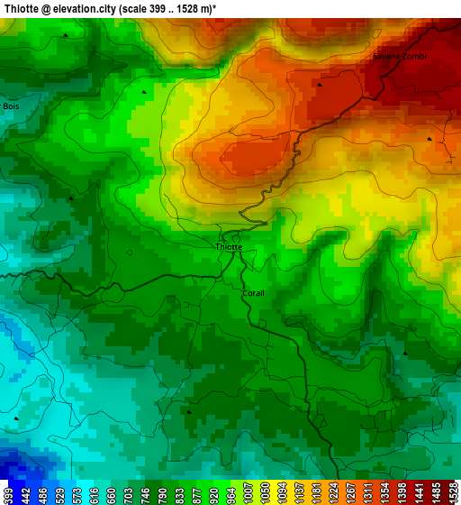 Thiotte elevation map