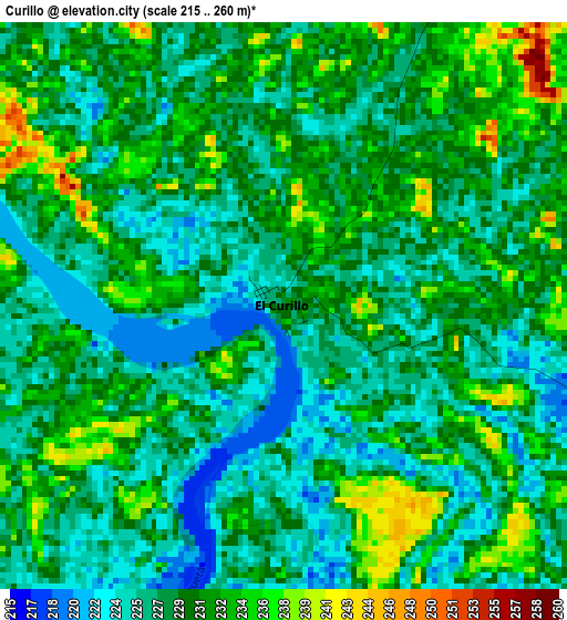 Curillo elevation map