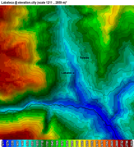 Labateca elevation map