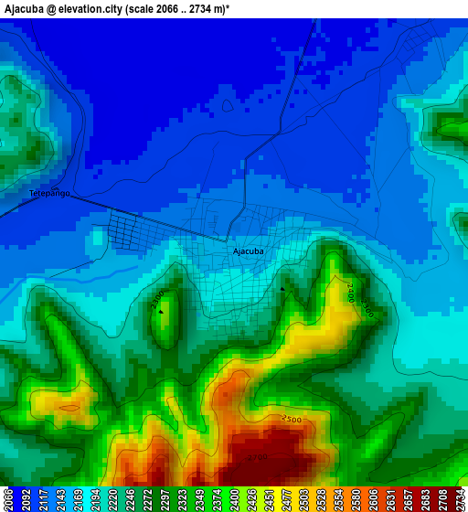 Ajacuba elevation map