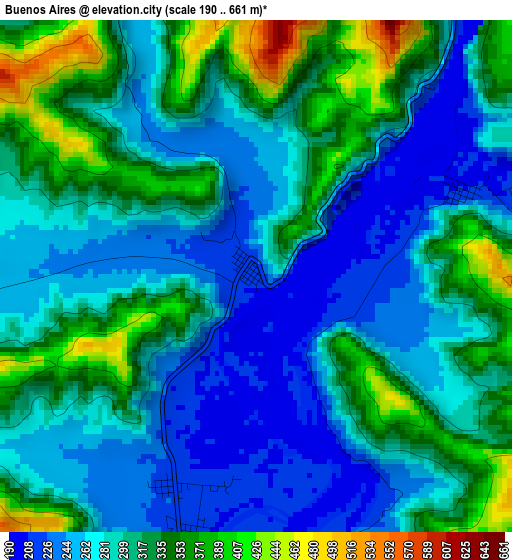 Buenos Aires elevation map