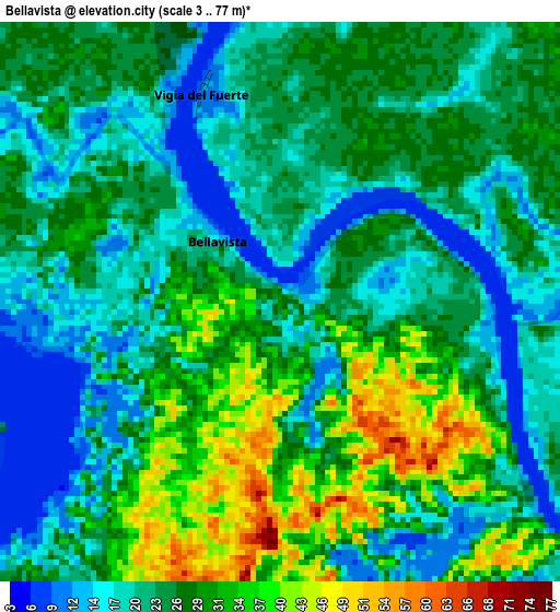 Bellavista elevation map